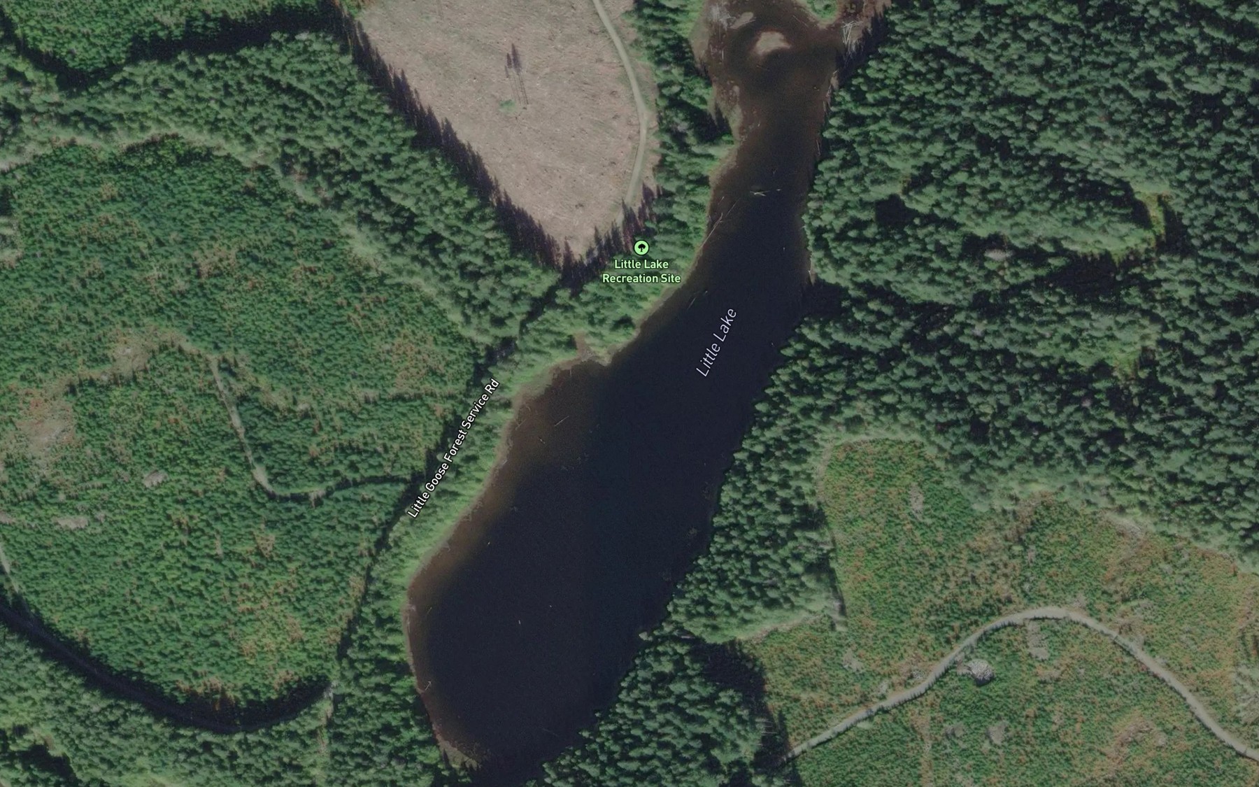 Satellite map of the Little Lake