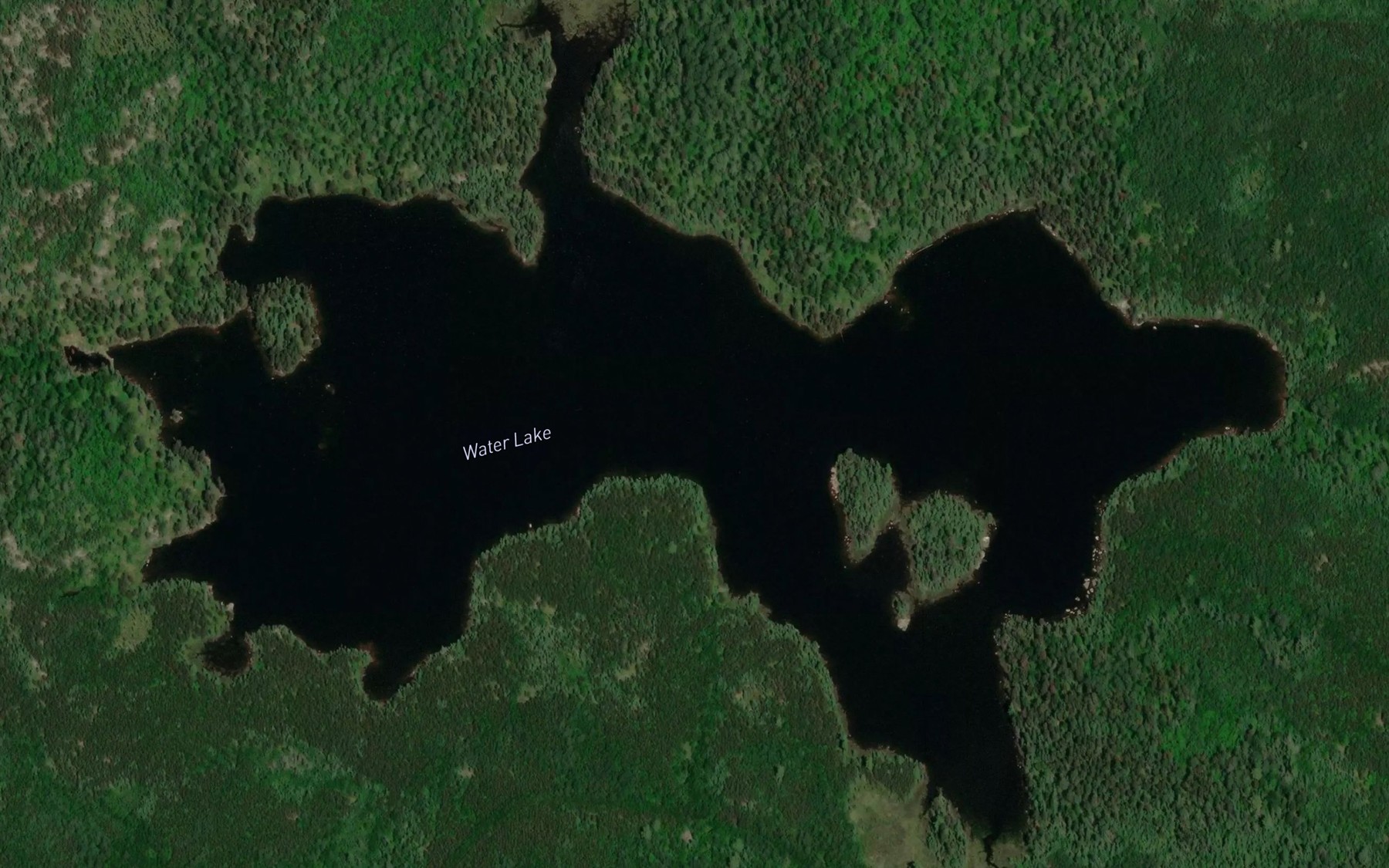Satellite map of the Water Lake