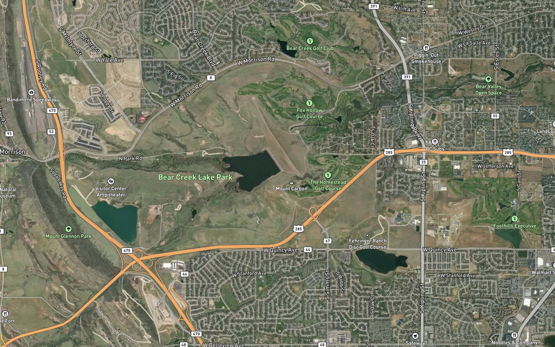 Satellite map of the Warrior Canal