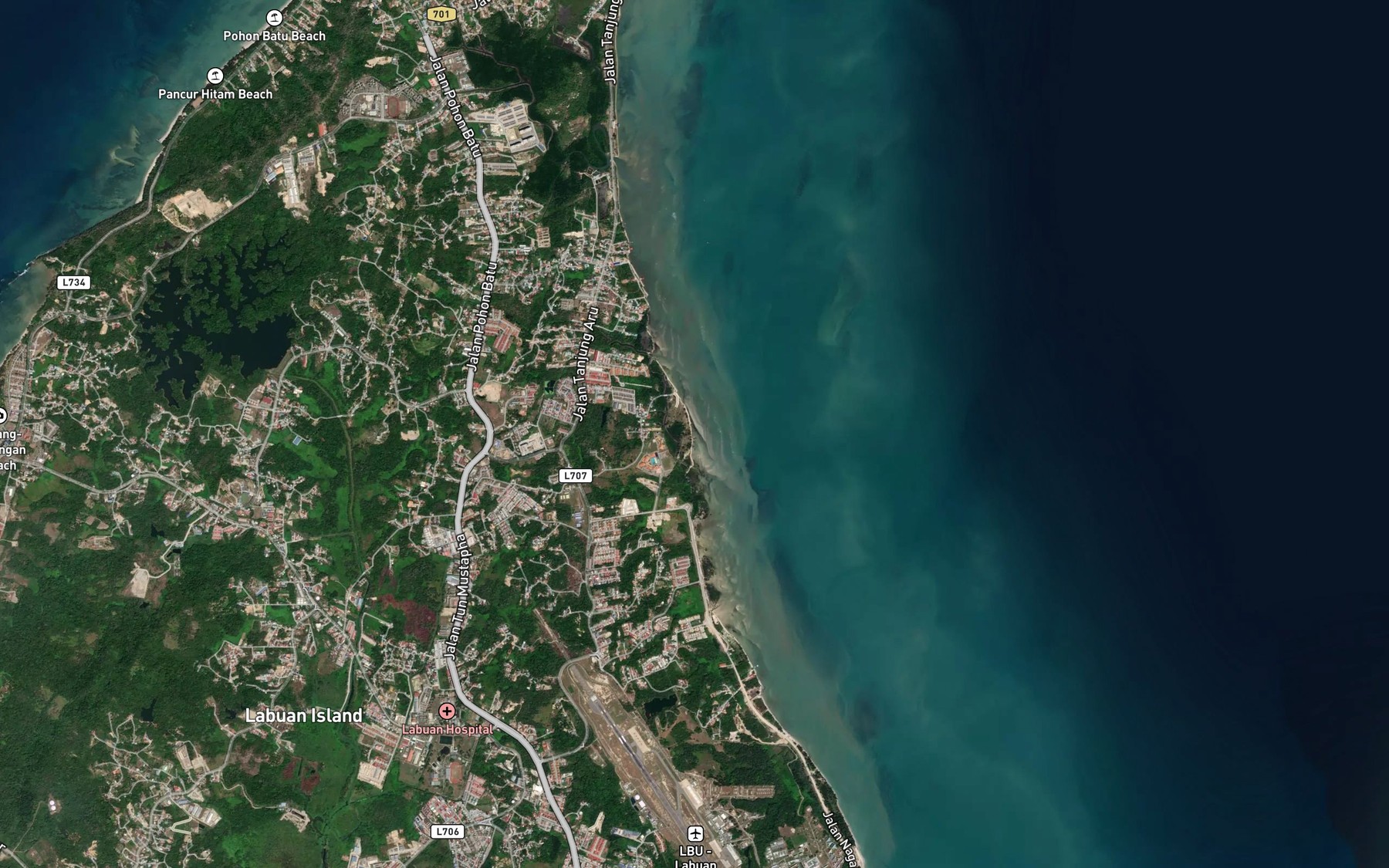 Satellite map of the Sungai Dollah