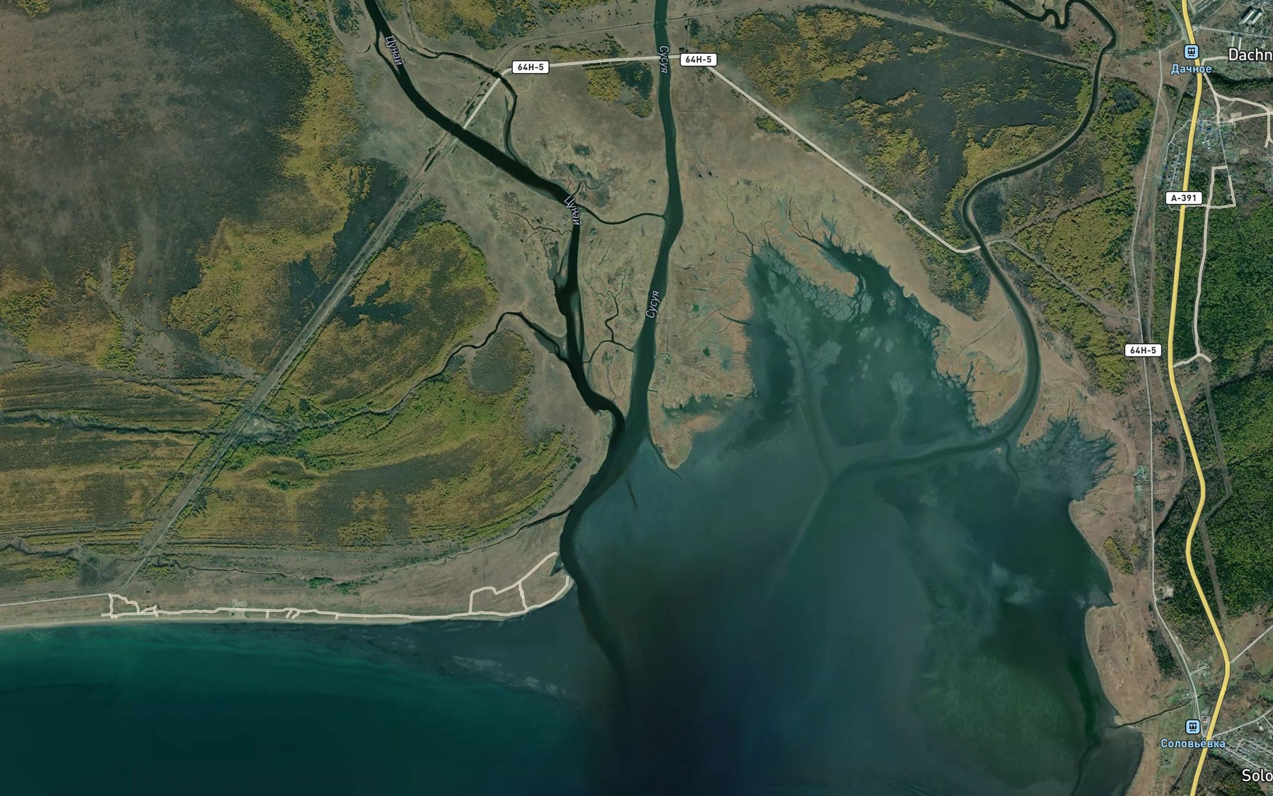 Satellite map of the Srednyaya