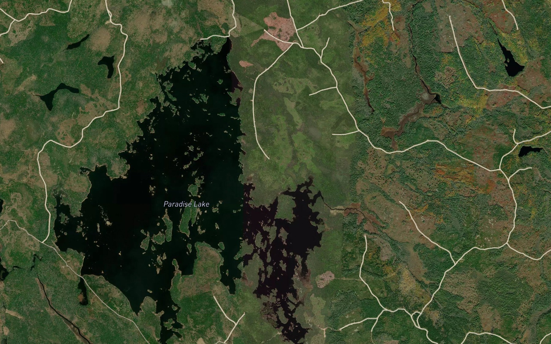 Satellite map of the Hardwood Brook