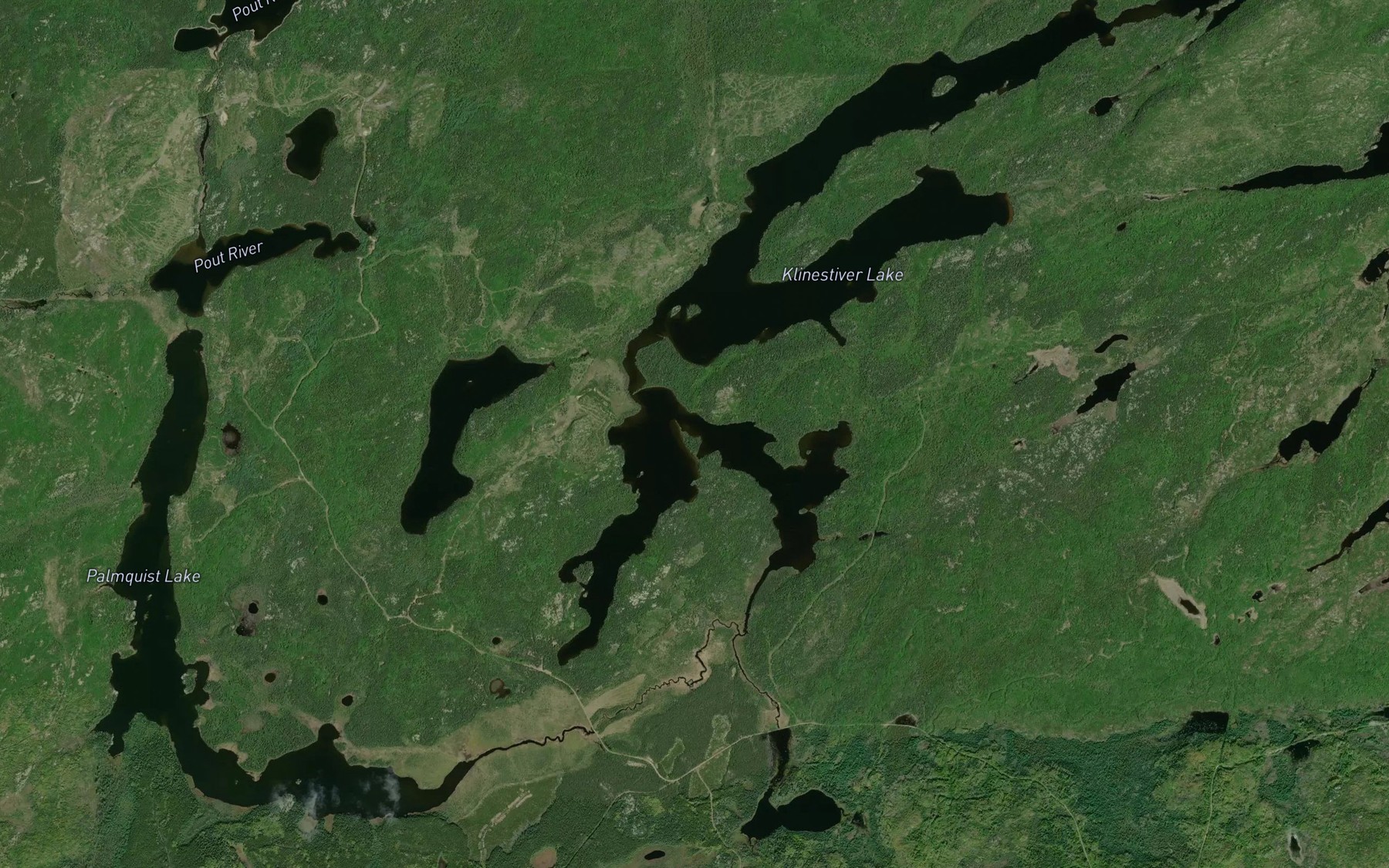 Satellite map of the Polyanthus Lake