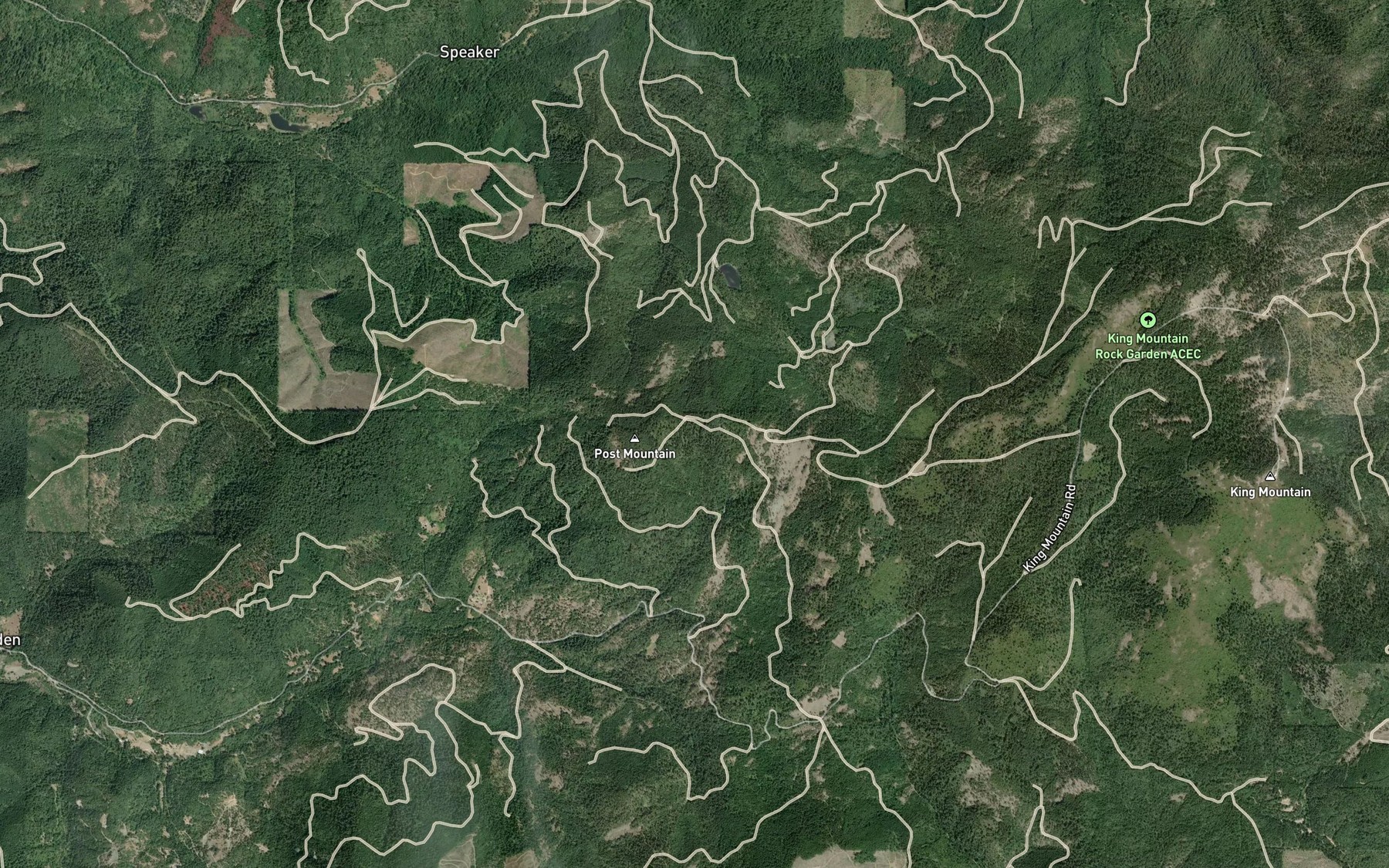 Satellite map of the Cougar Spring