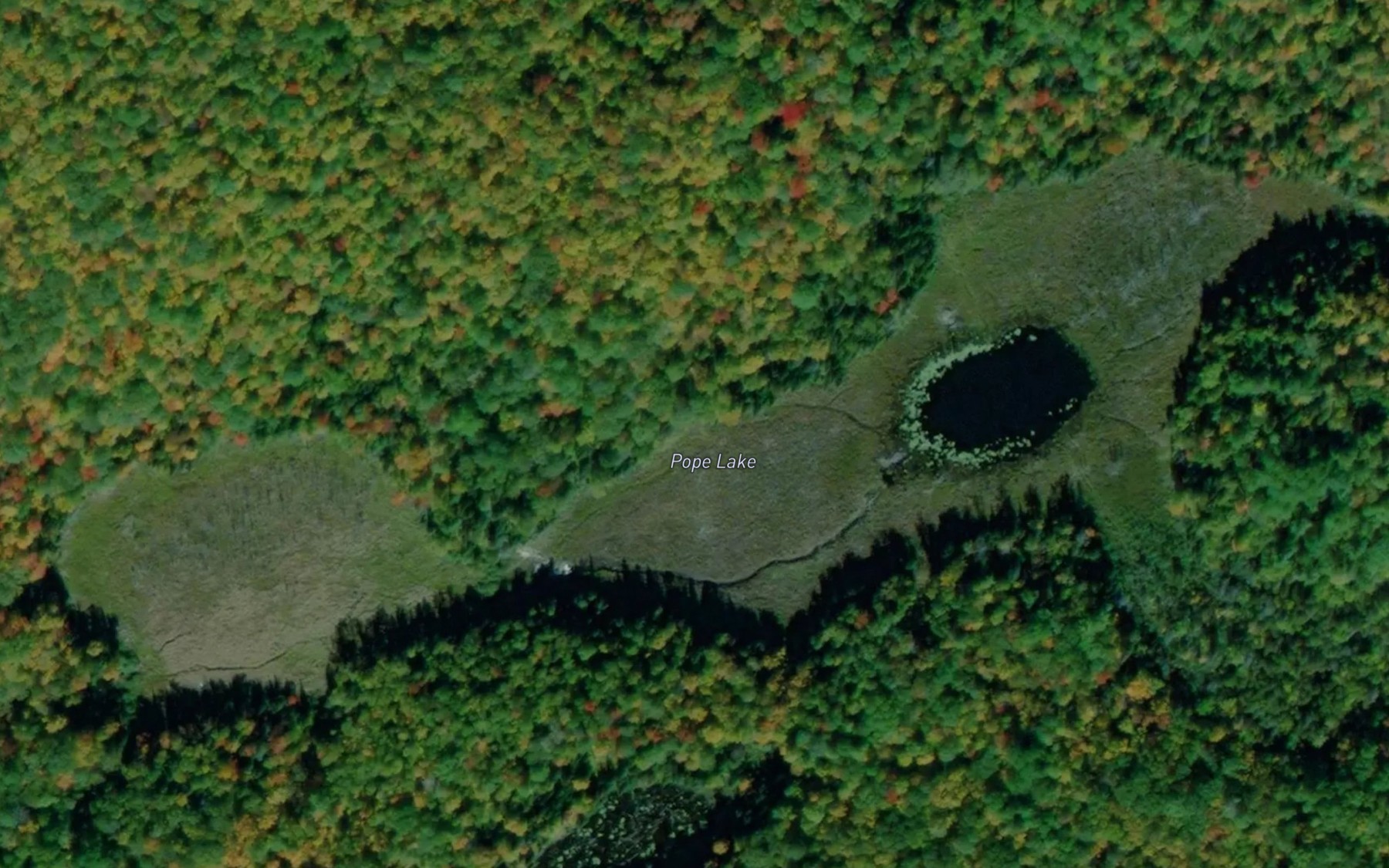 Satellite map of the Pope Lake