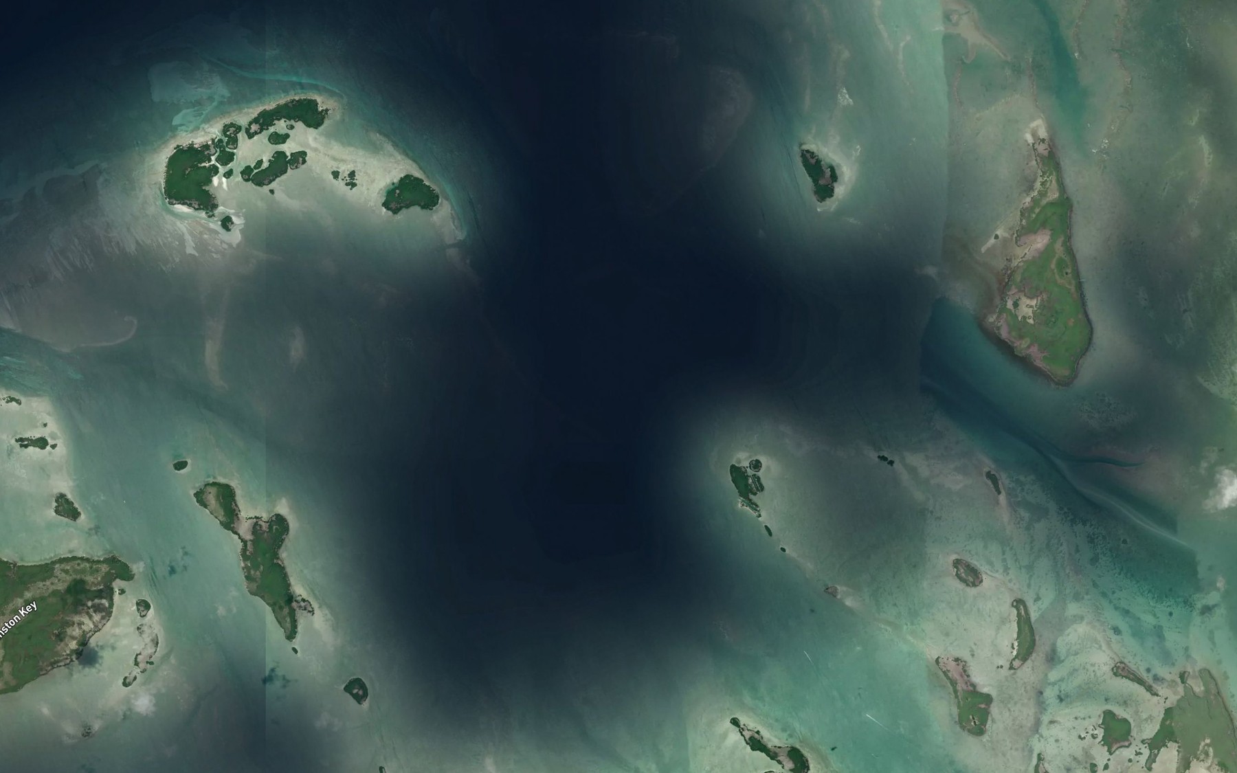 Satellite map of the Cudjoe Channel
