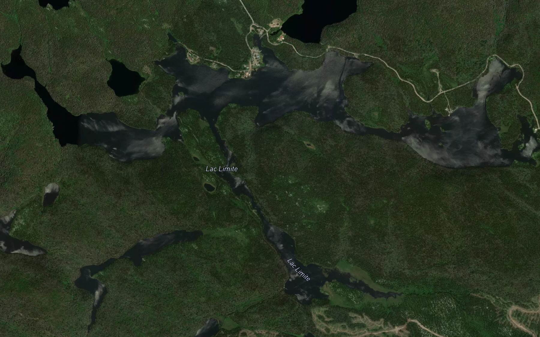 Satellite map of the Lac Limite