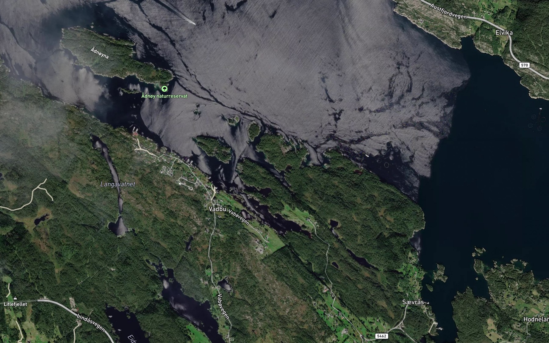 Satellite map of the Lindevagen