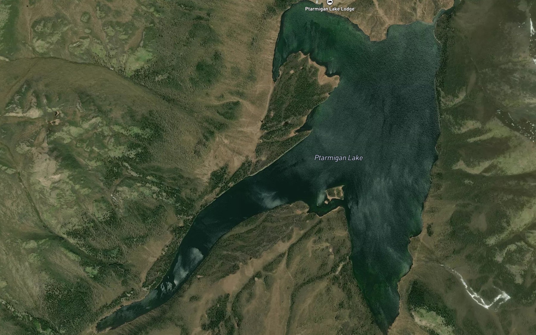 Satellite map of the Ptarmigan Lake
