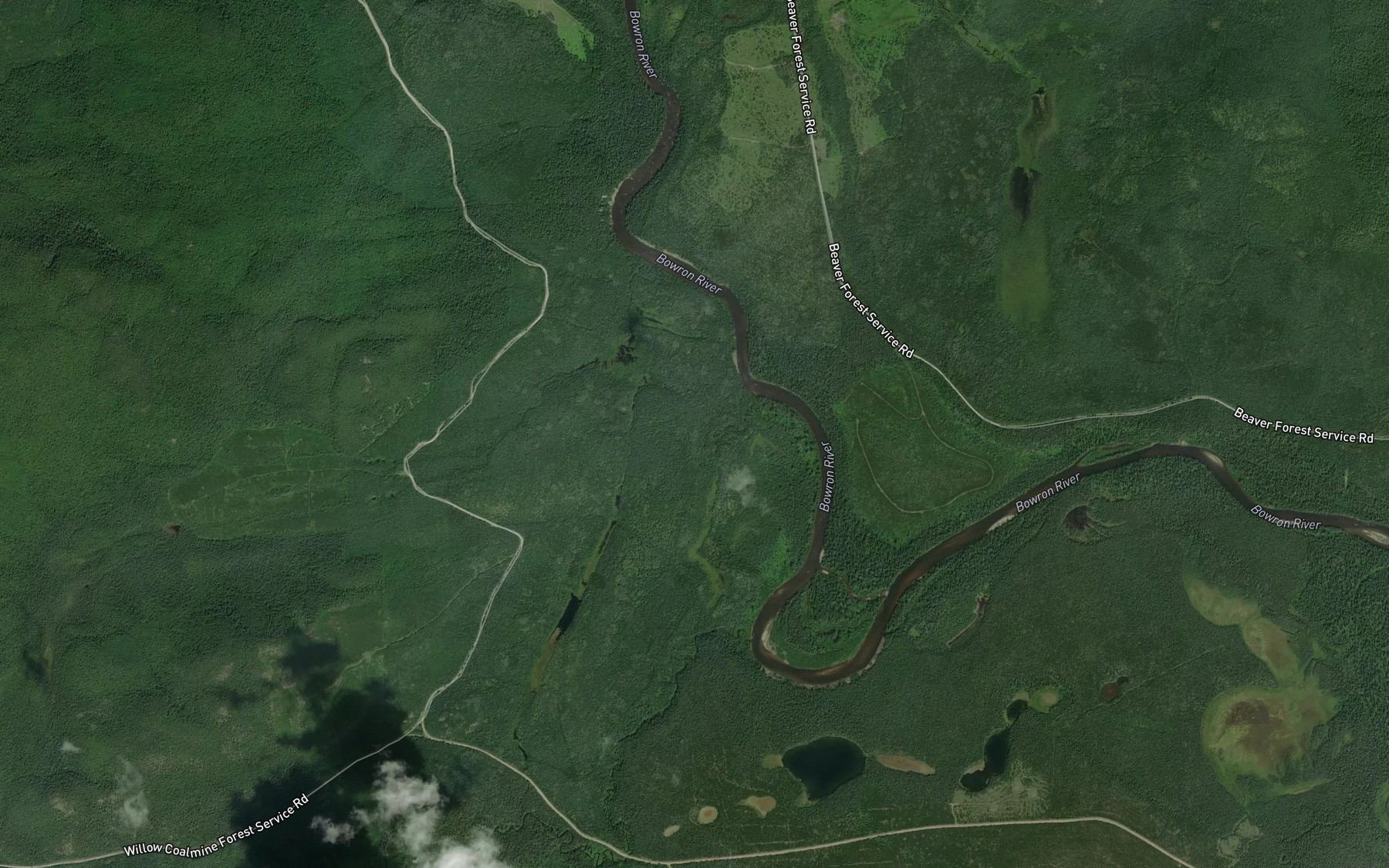 Satellite map of the Taspai Creek