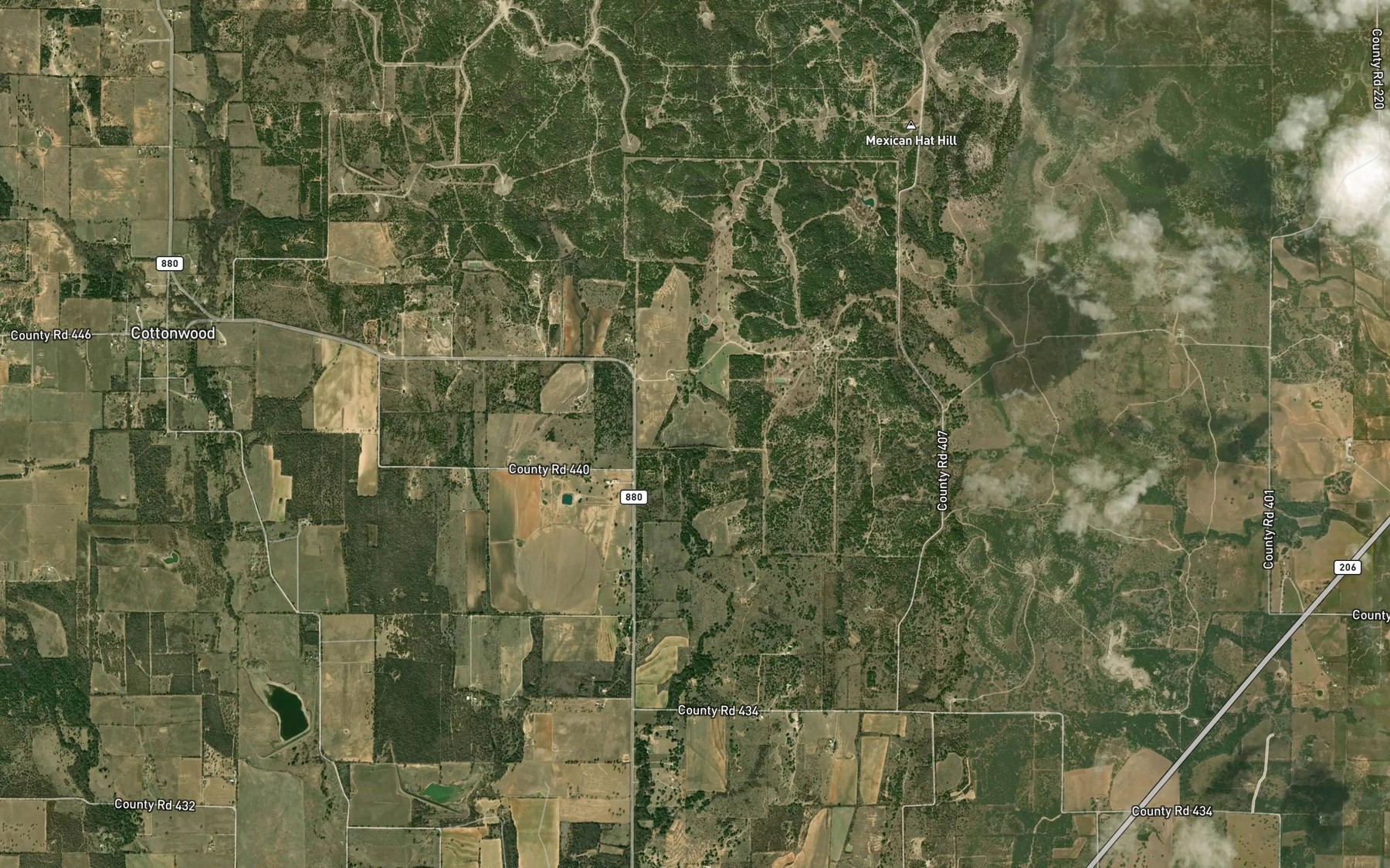 Satellite map of the Freeland Lake