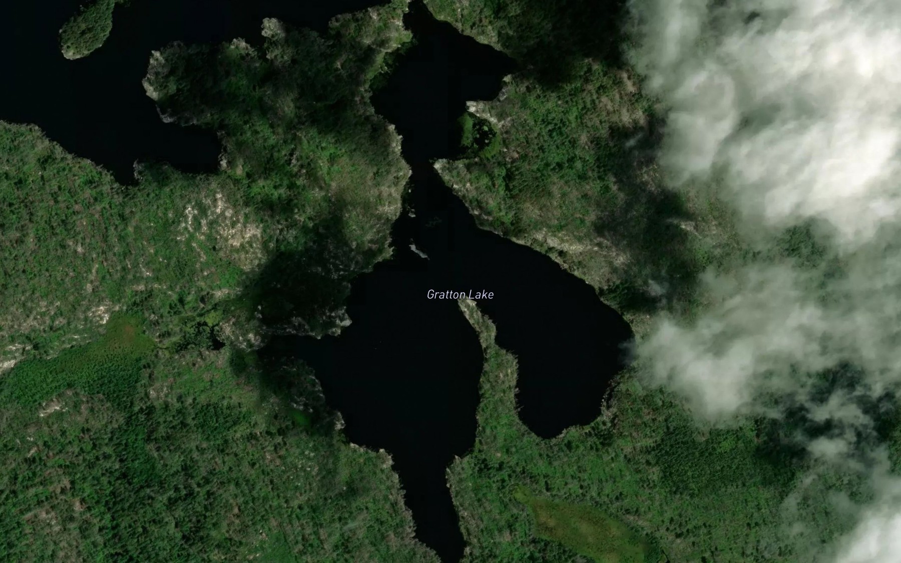 Satellite map of the Gratton Lake