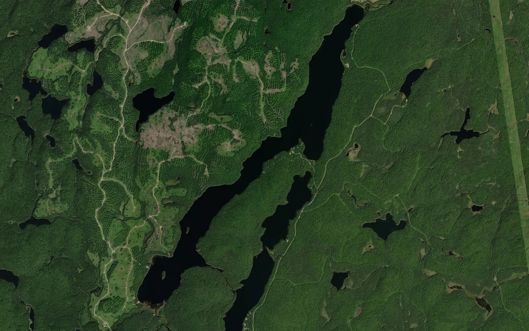 Satellite map of the Lac de l'Algonquin