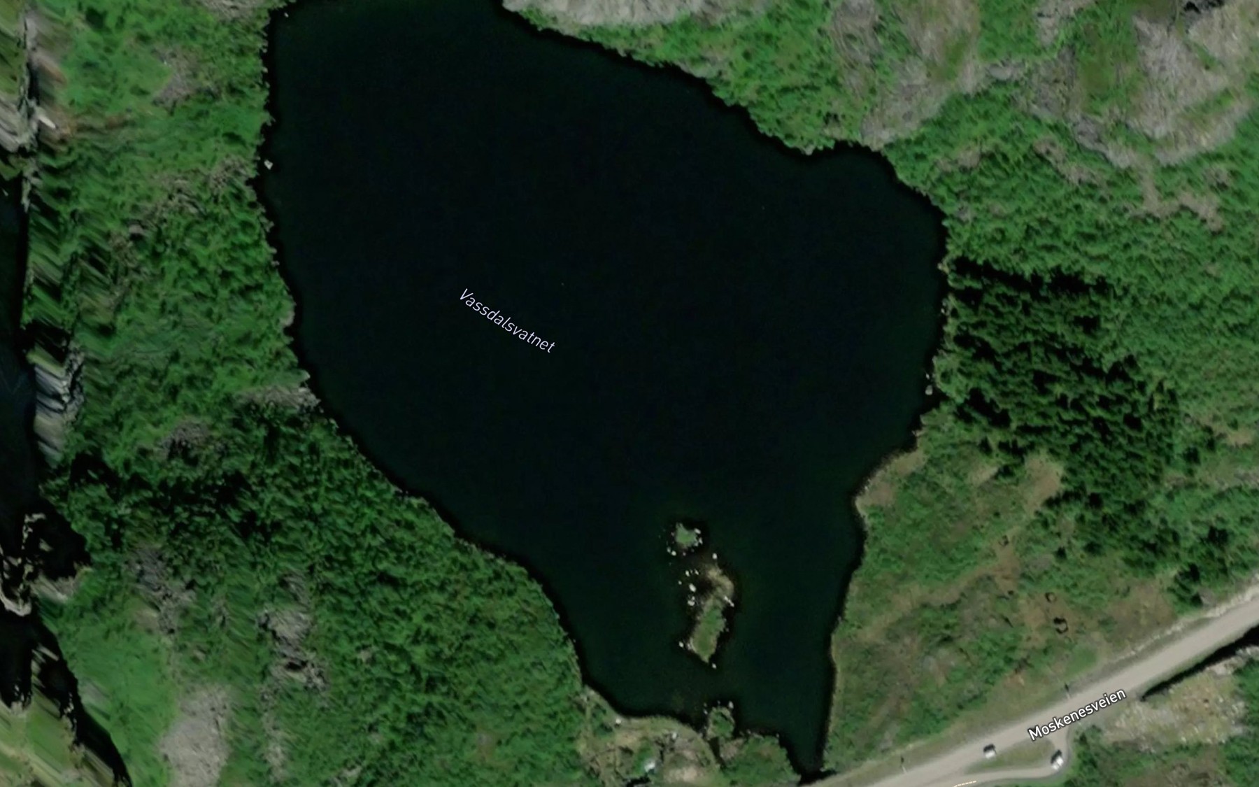 Satellite map of the Hamnoyvatnet