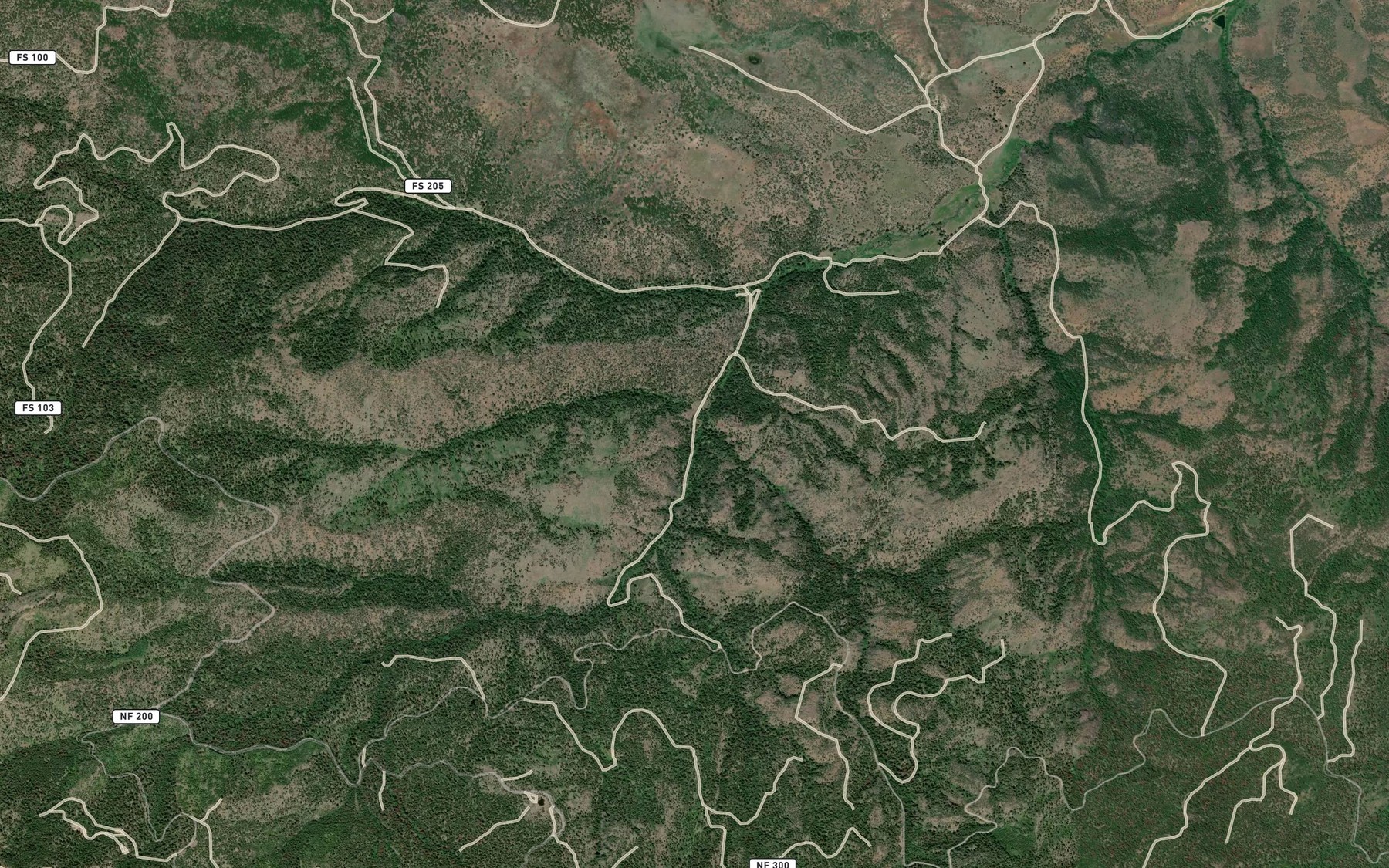 Satellite map of the Grant Creek