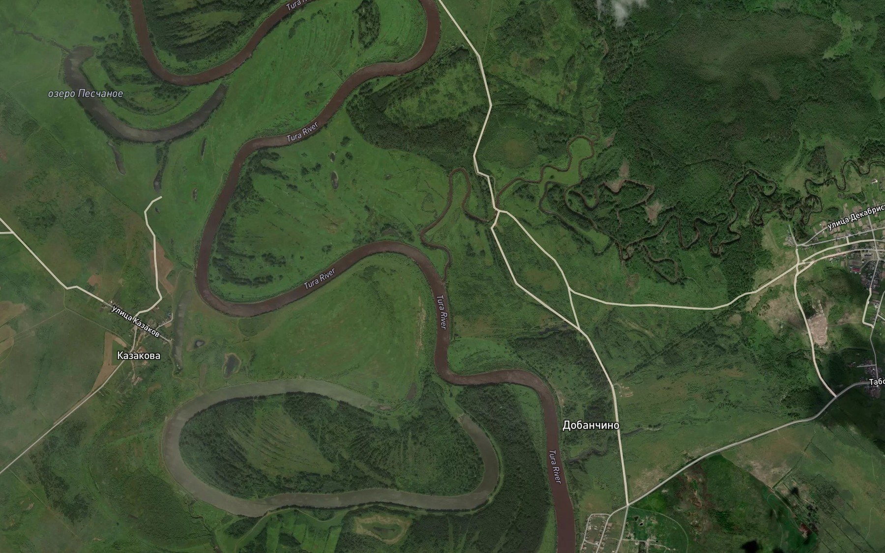 Satellite map of the Taborinka