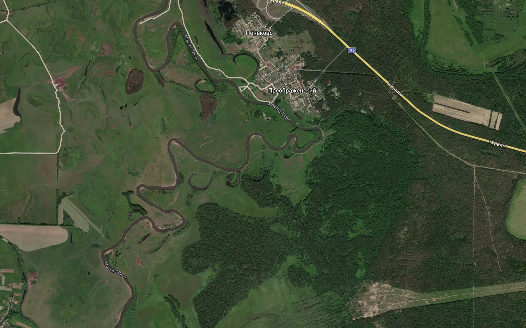 Satellite map of the Ryabka