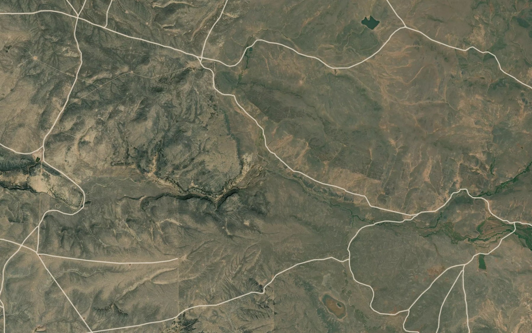 Satellite map of the Spring Branch Creek