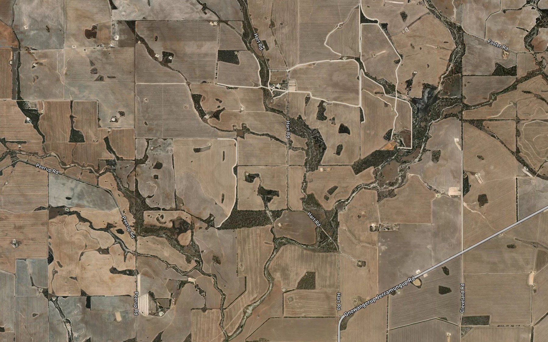 Satellite map of the Ongerup Creek