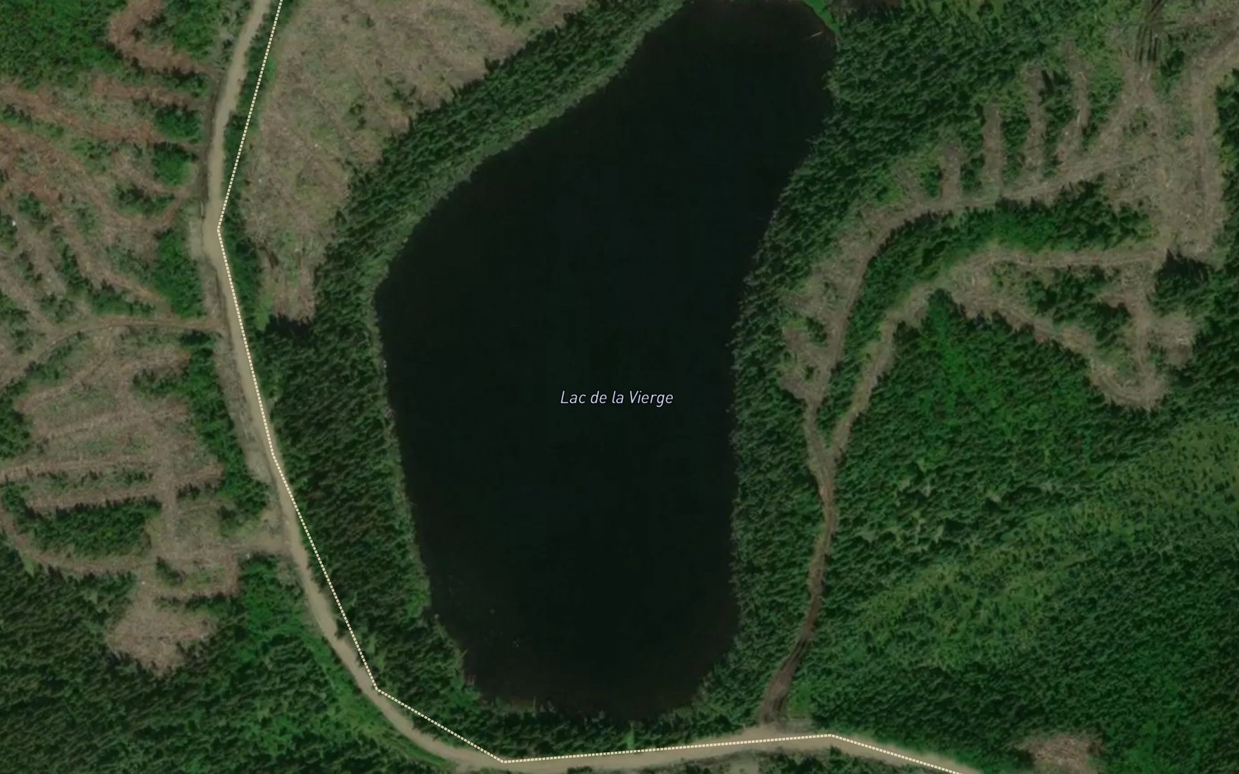 Satellite map of the Lac de la Vierge