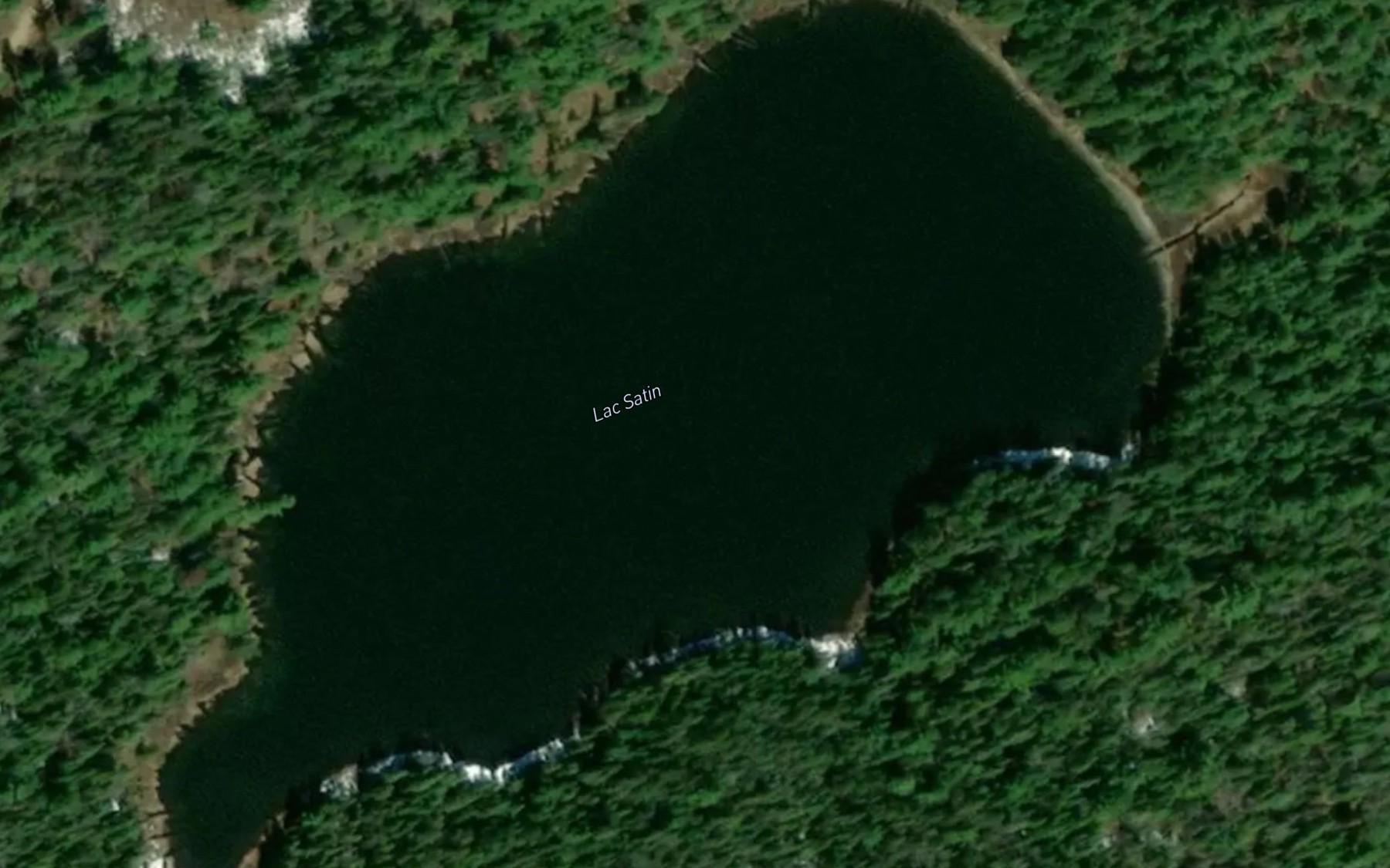 Satellite map of the Lac Satin
