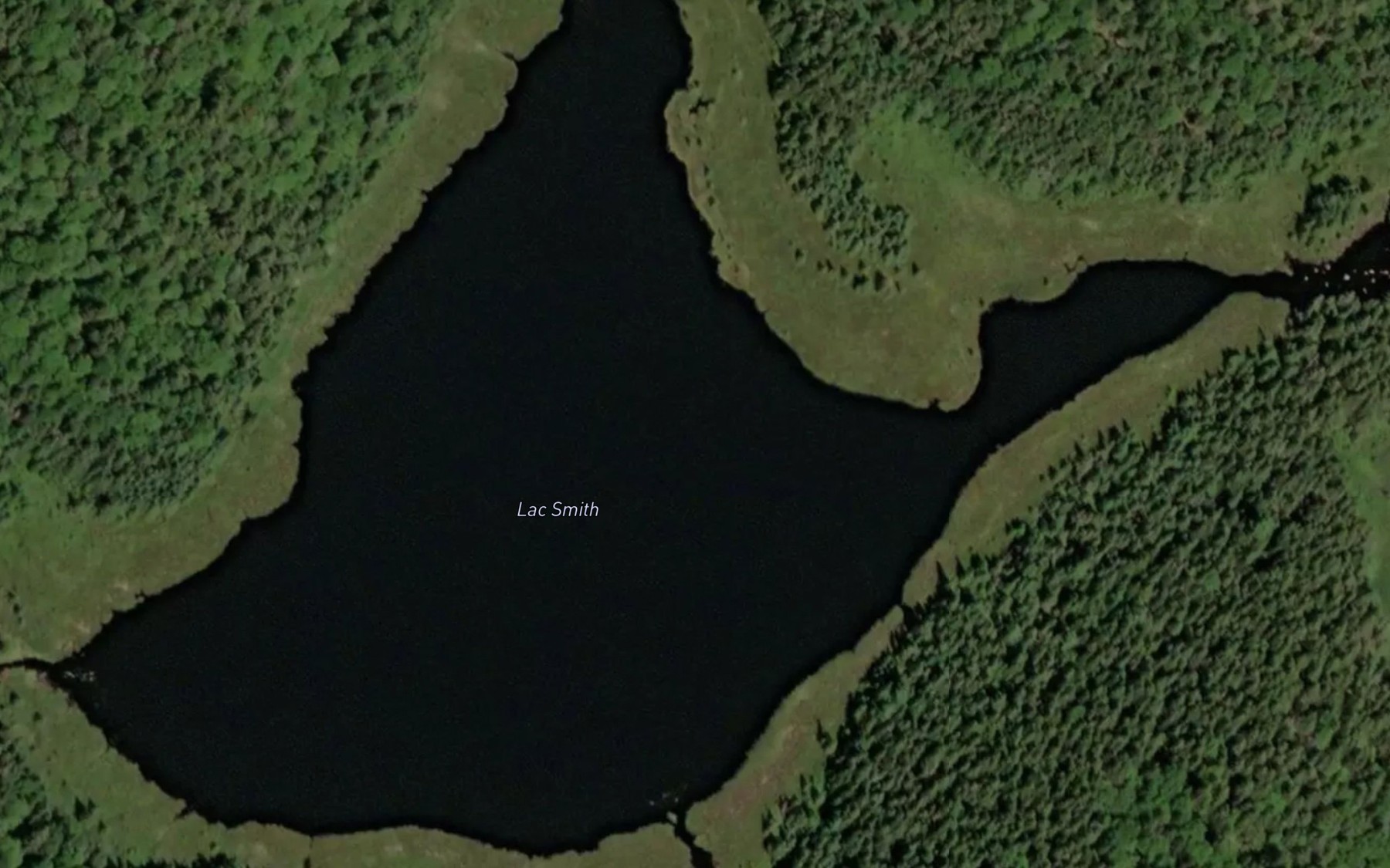 Satellite map of the Lac Smith
