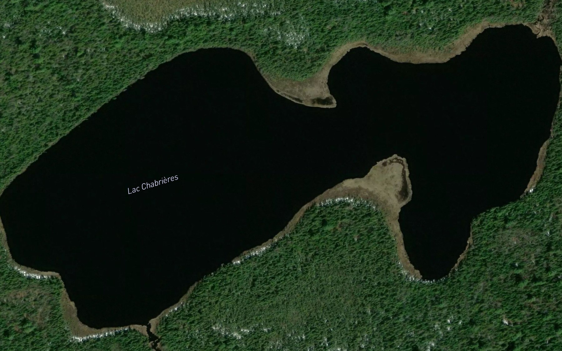 Satellite map of the Lac Chabrieres
