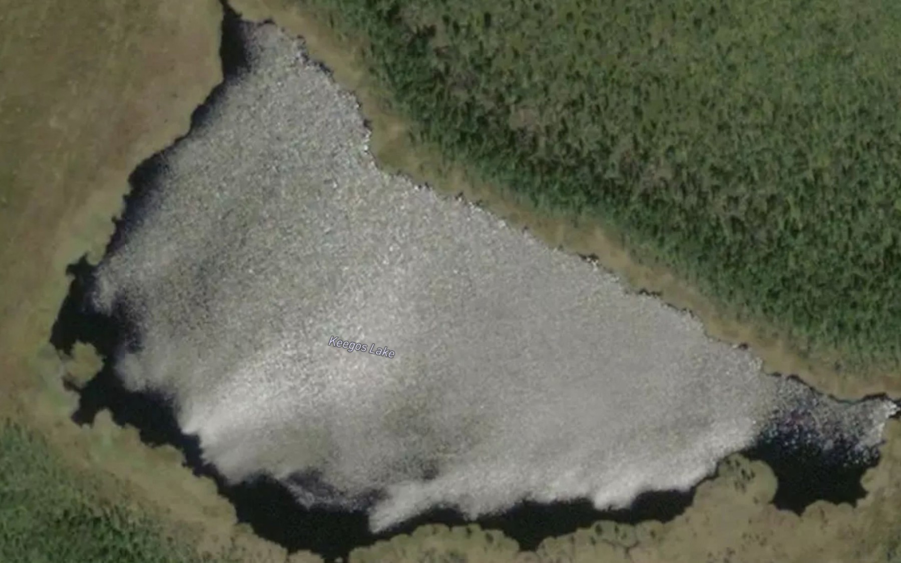 Satellite map of the Keegos Lake