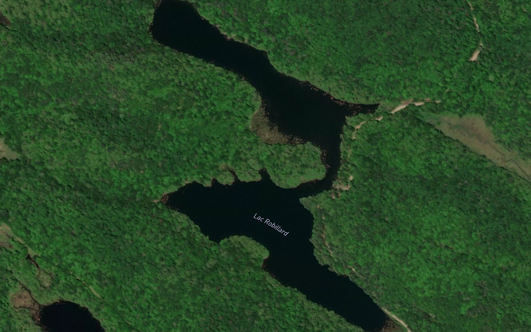 Satellite map of the Lac Robillard