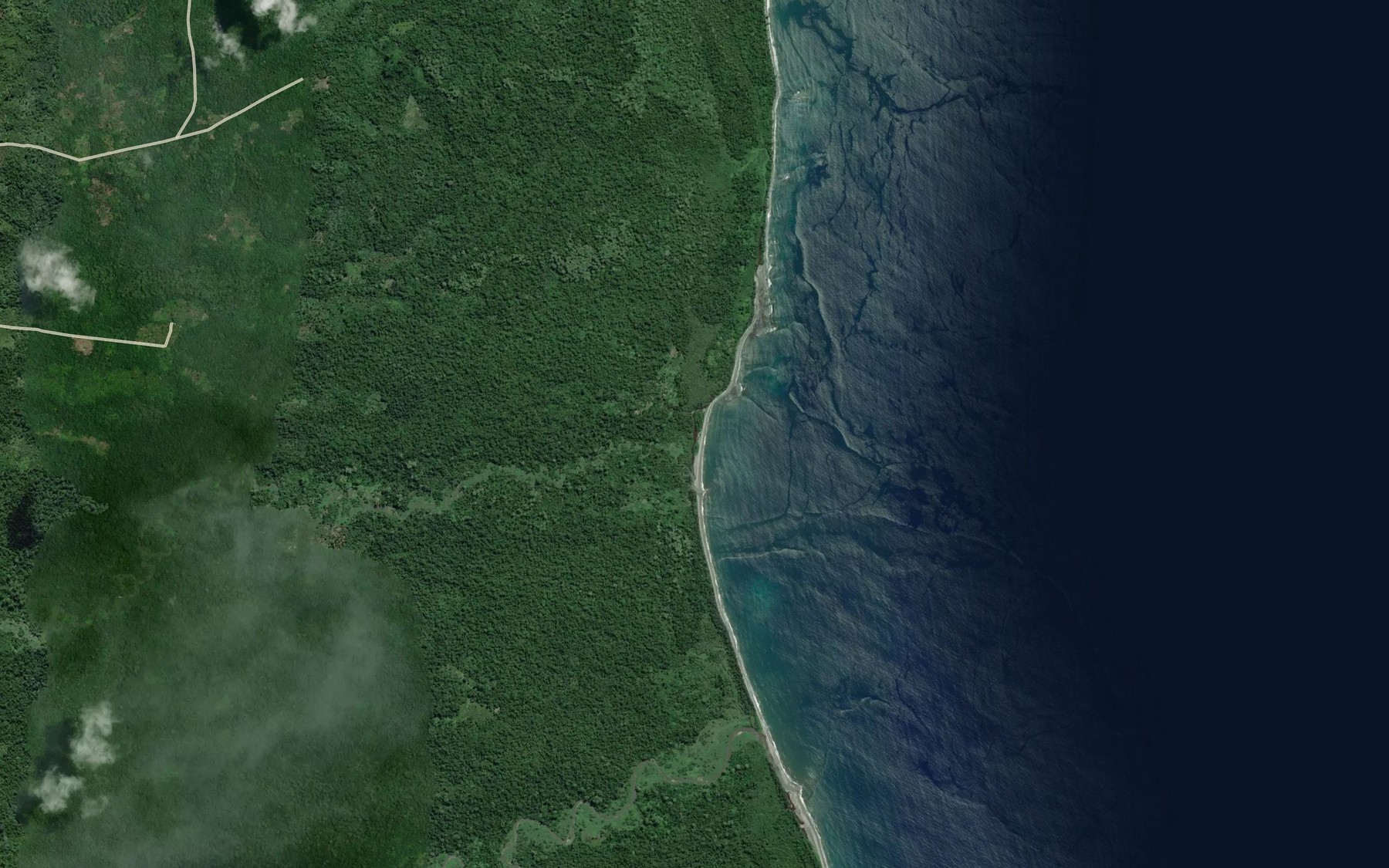 Satellite map of the Pirias River