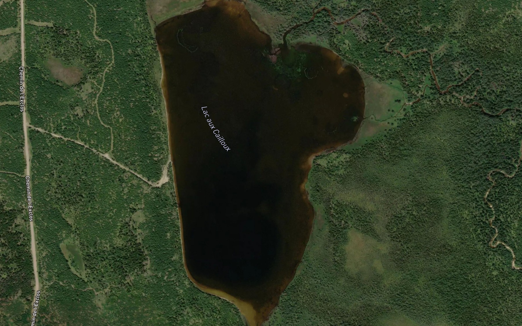Satellite map of the Lac aux Cailloux