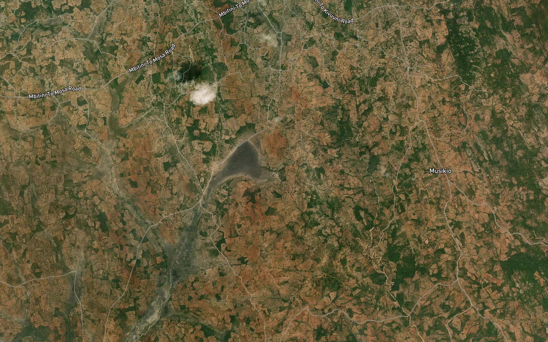 Satellite map of the Kaveta Dam
