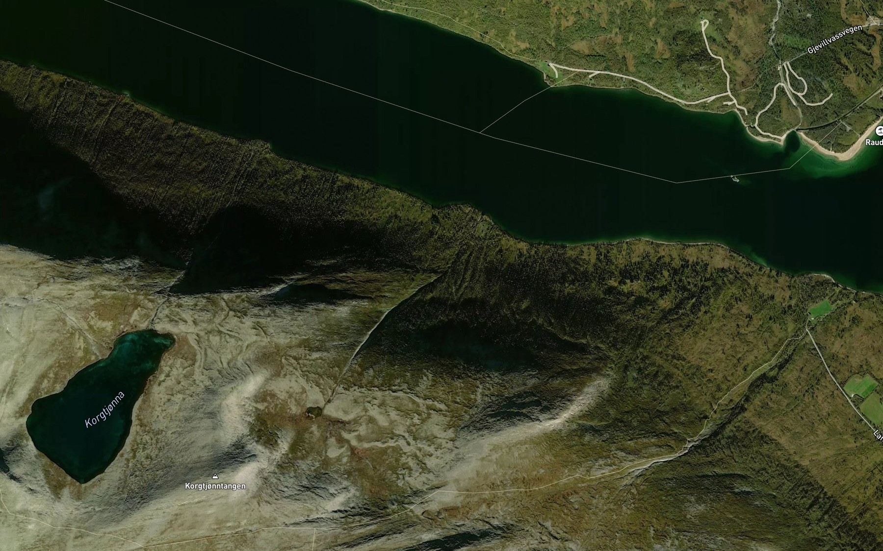Satellite map of the Fjolbubekken