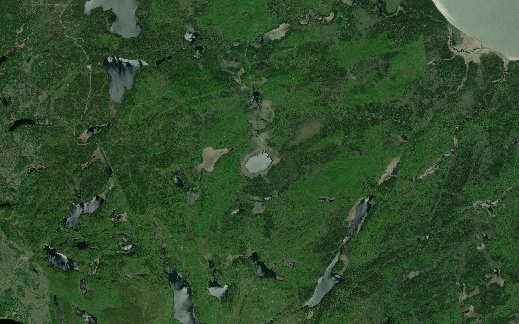Satellite map of the Meadow Lake