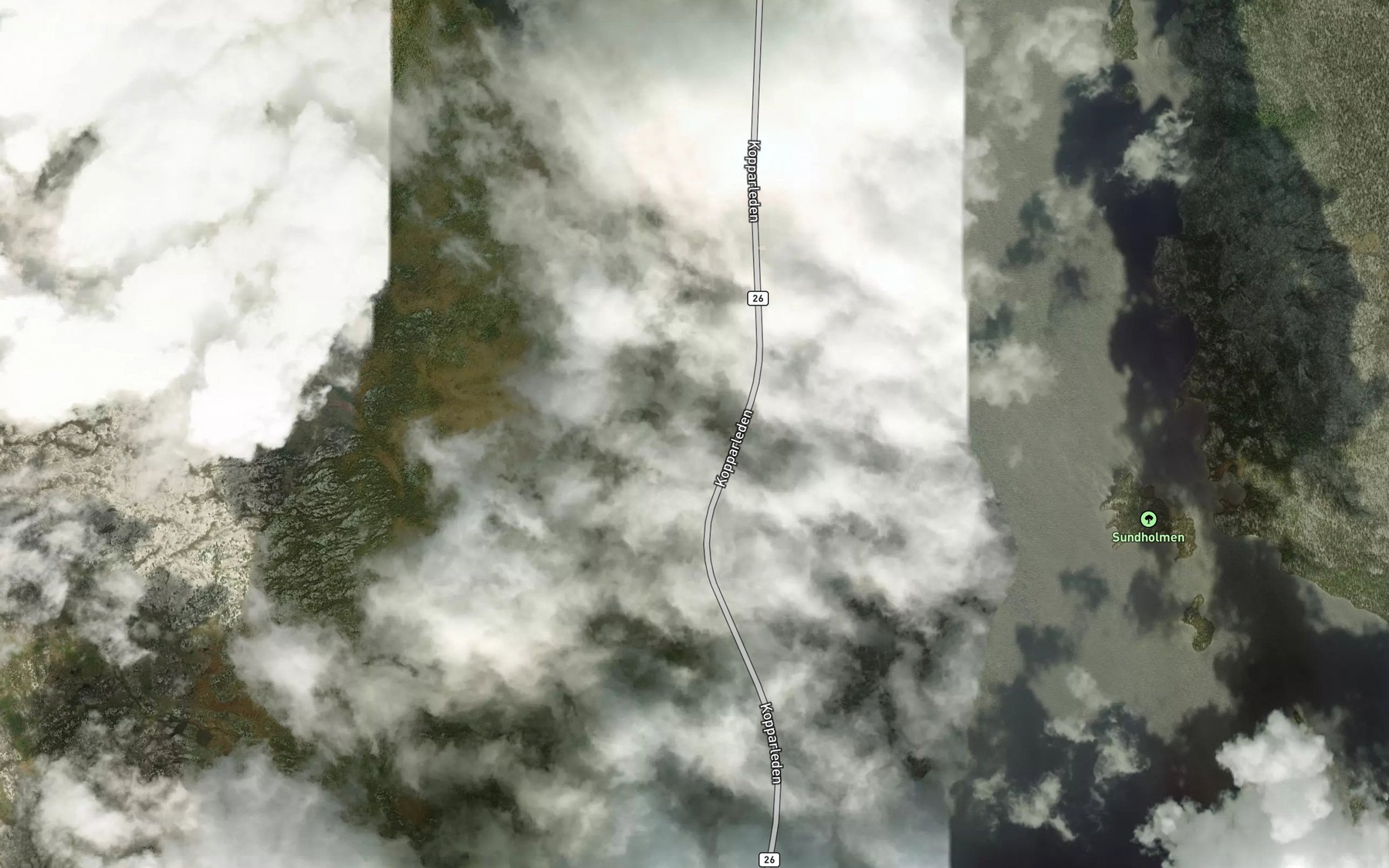 Satellite map of the Hjellkasbekken
