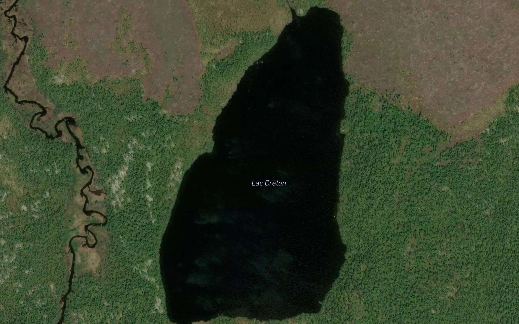 Satellite map of the Lac Creton
