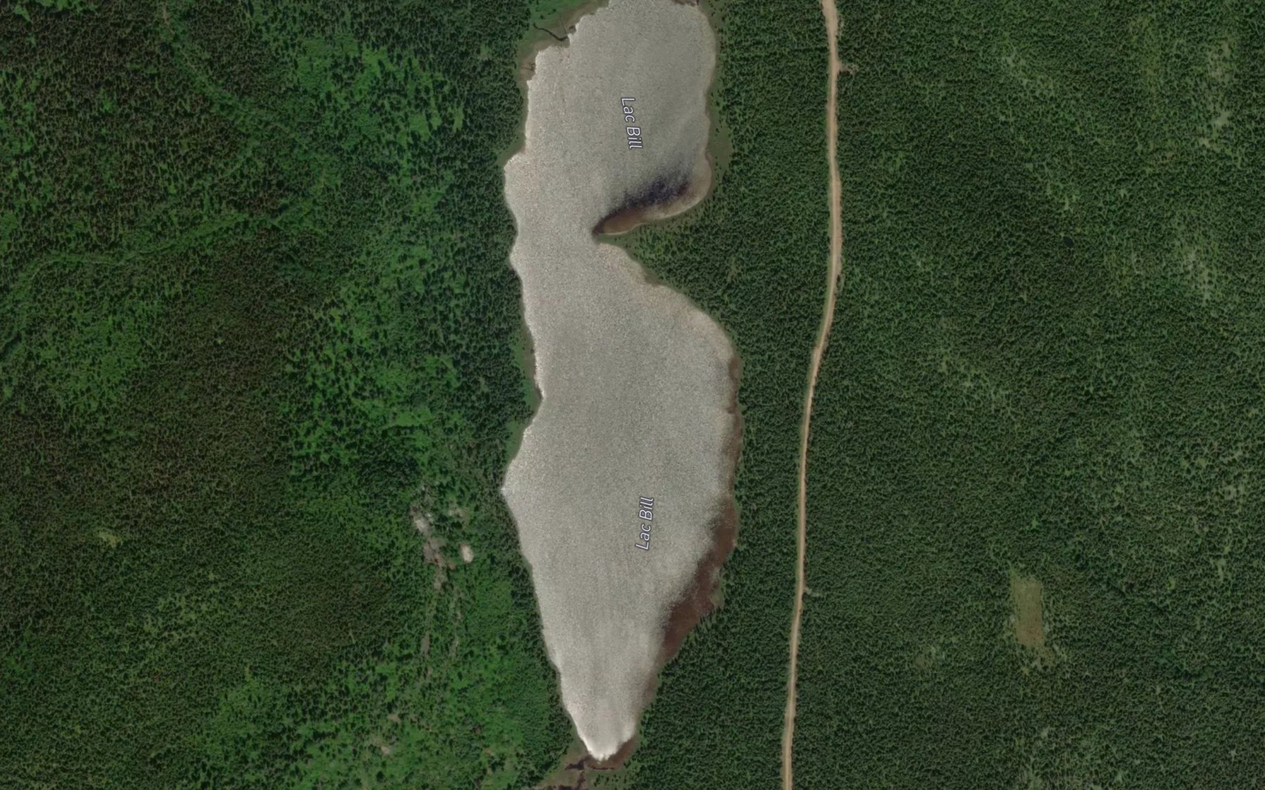Satellite map of the Lac Bill