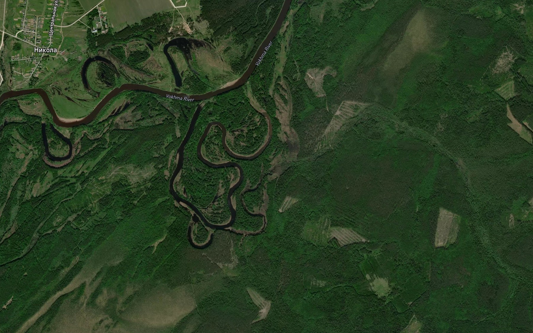 Satellite map of the Pachkovitsa