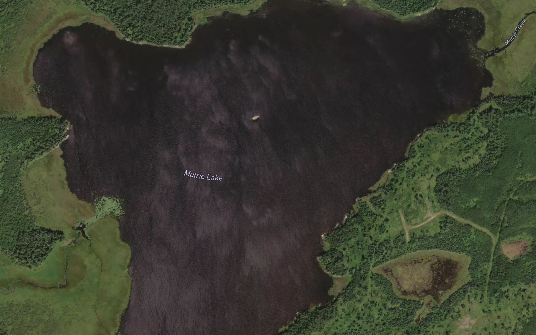 Satellite map of the Mutrie Lake