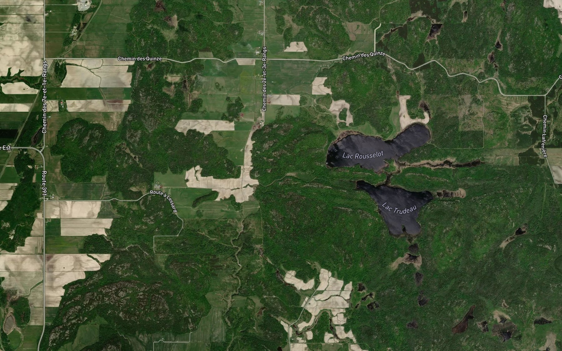 Satellite map of the Cours d'eau Gauthier
