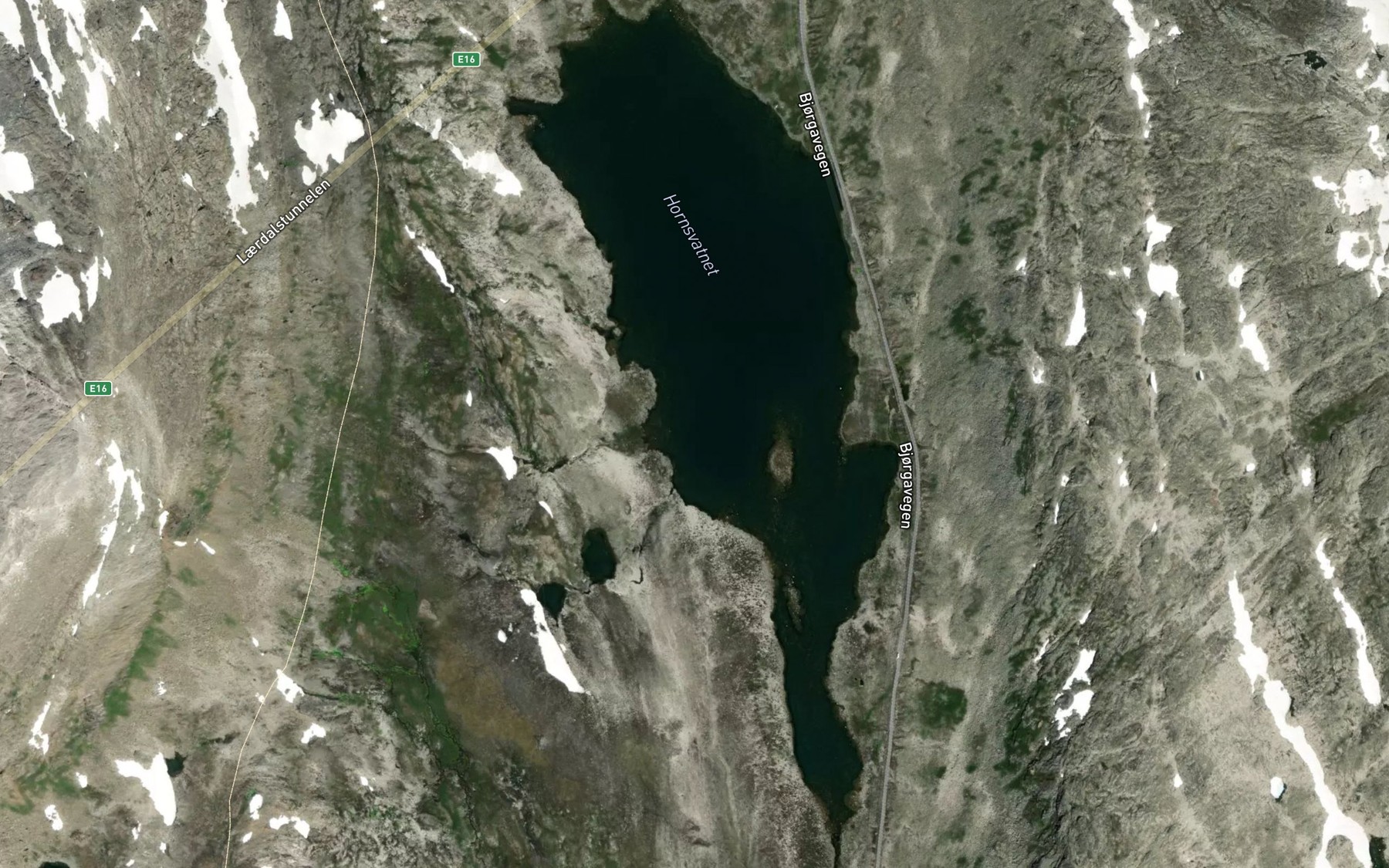 Satellite map of the Hornsvatnet