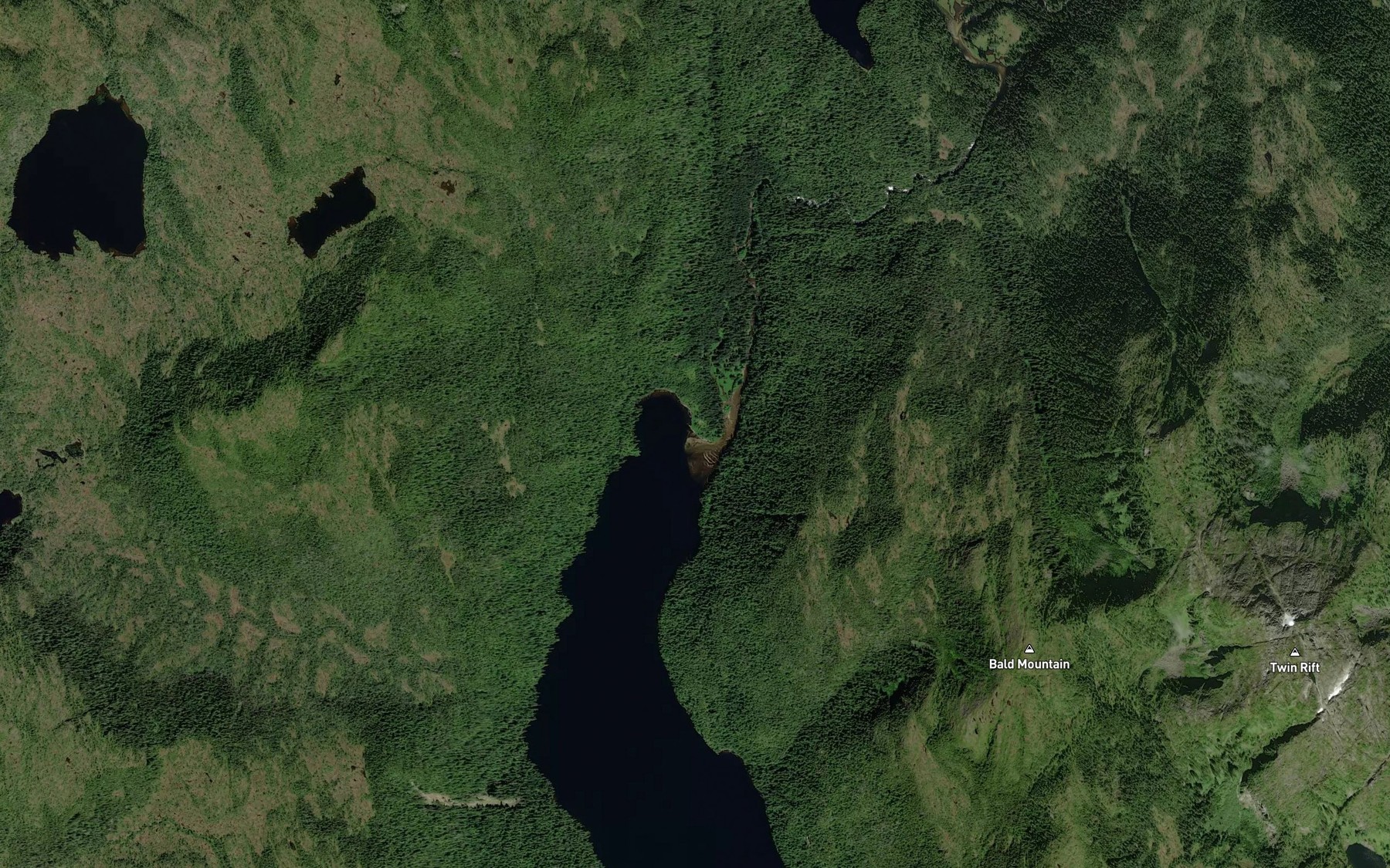 Satellite map of the Walker Creek