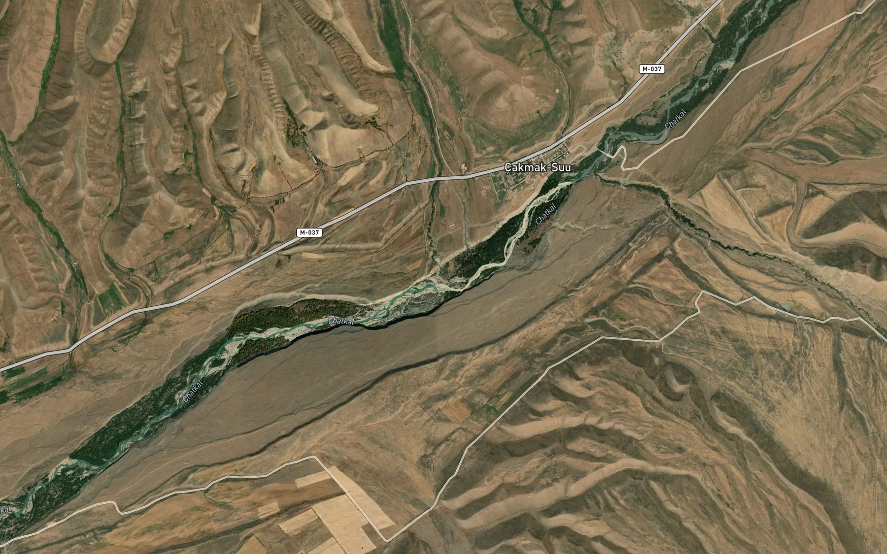 Satellite map of the Chakmak-Suu