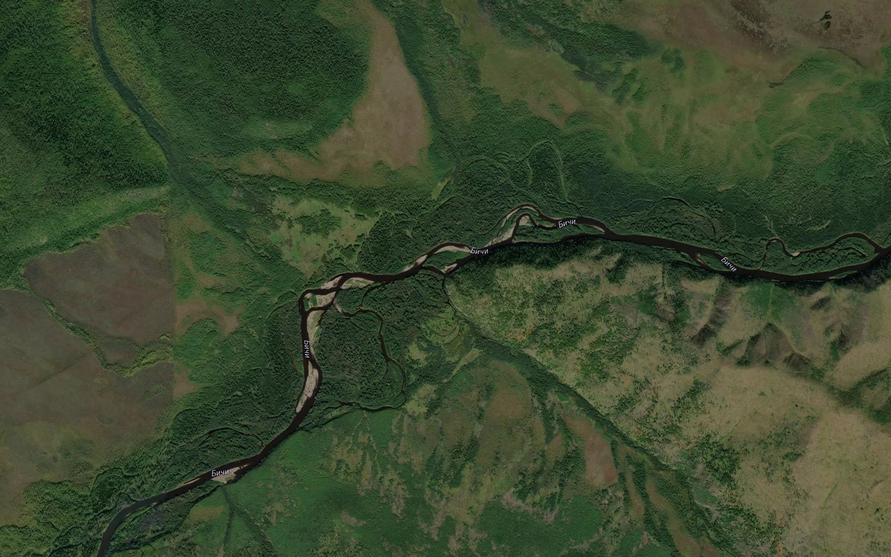 Satellite map of the Tikhiy