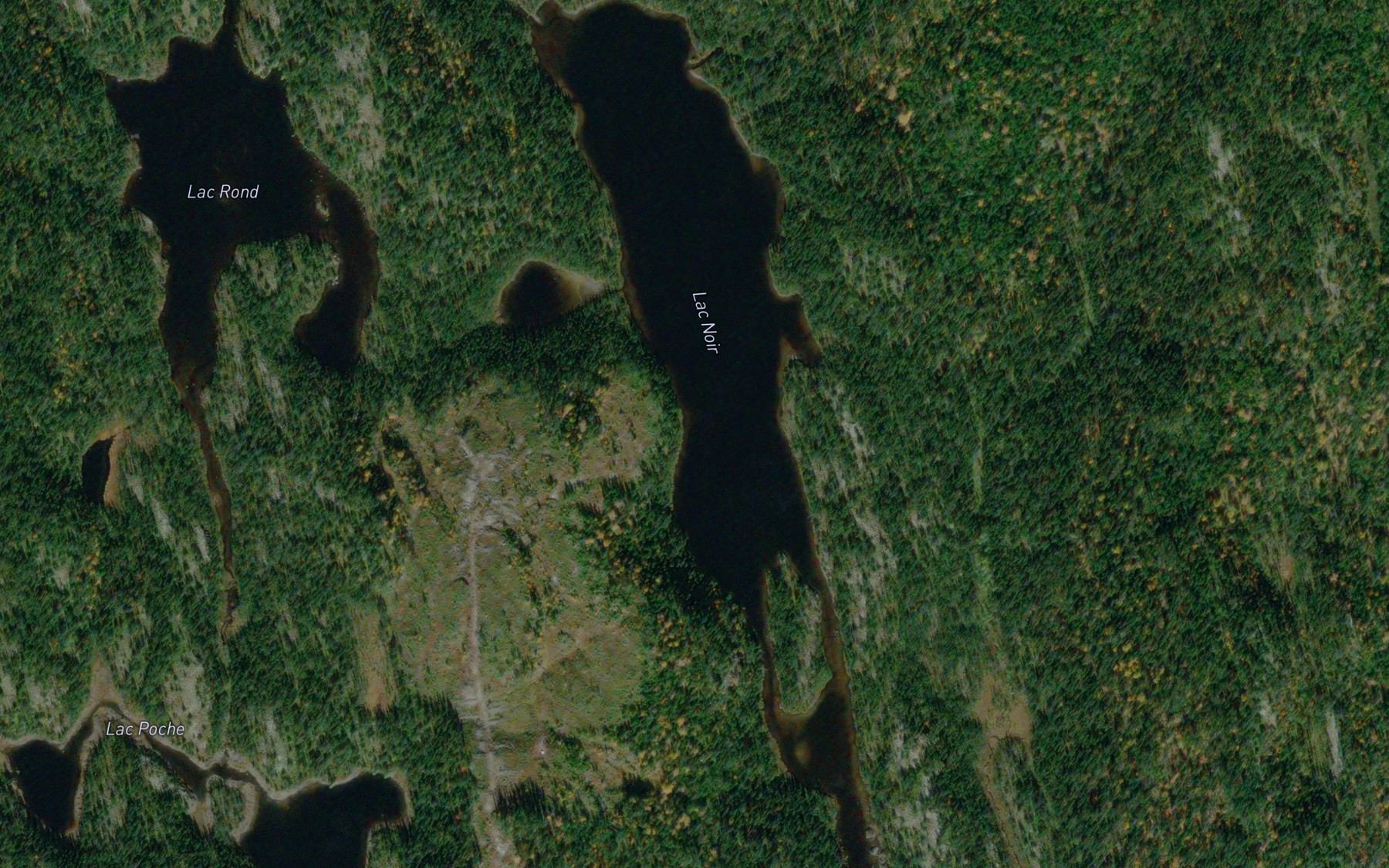 Satellite map of the Lac Noir