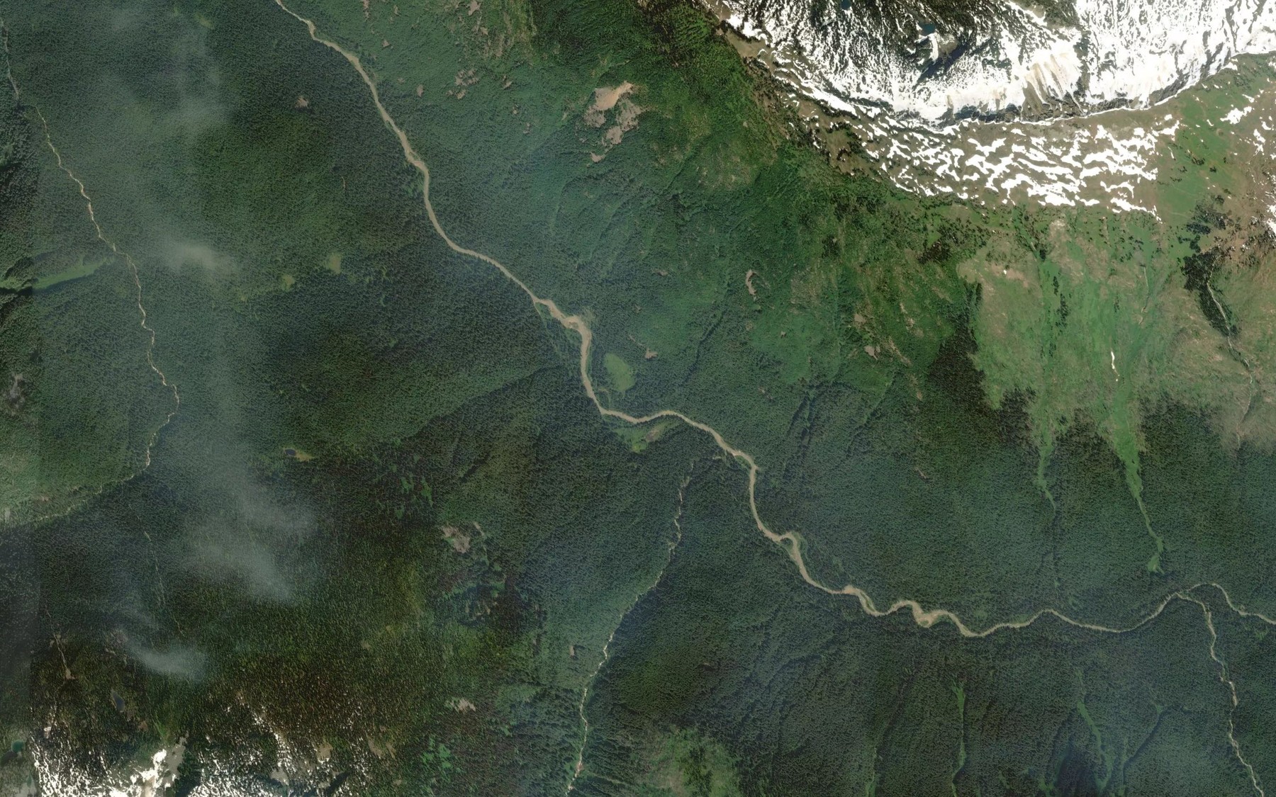 Satellite map of the Molen Creek