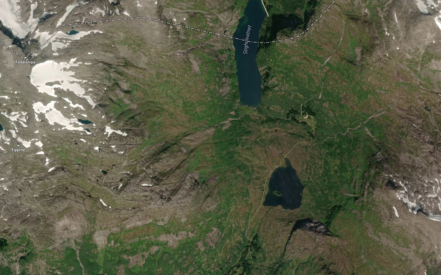 Satellite map of the Fedola