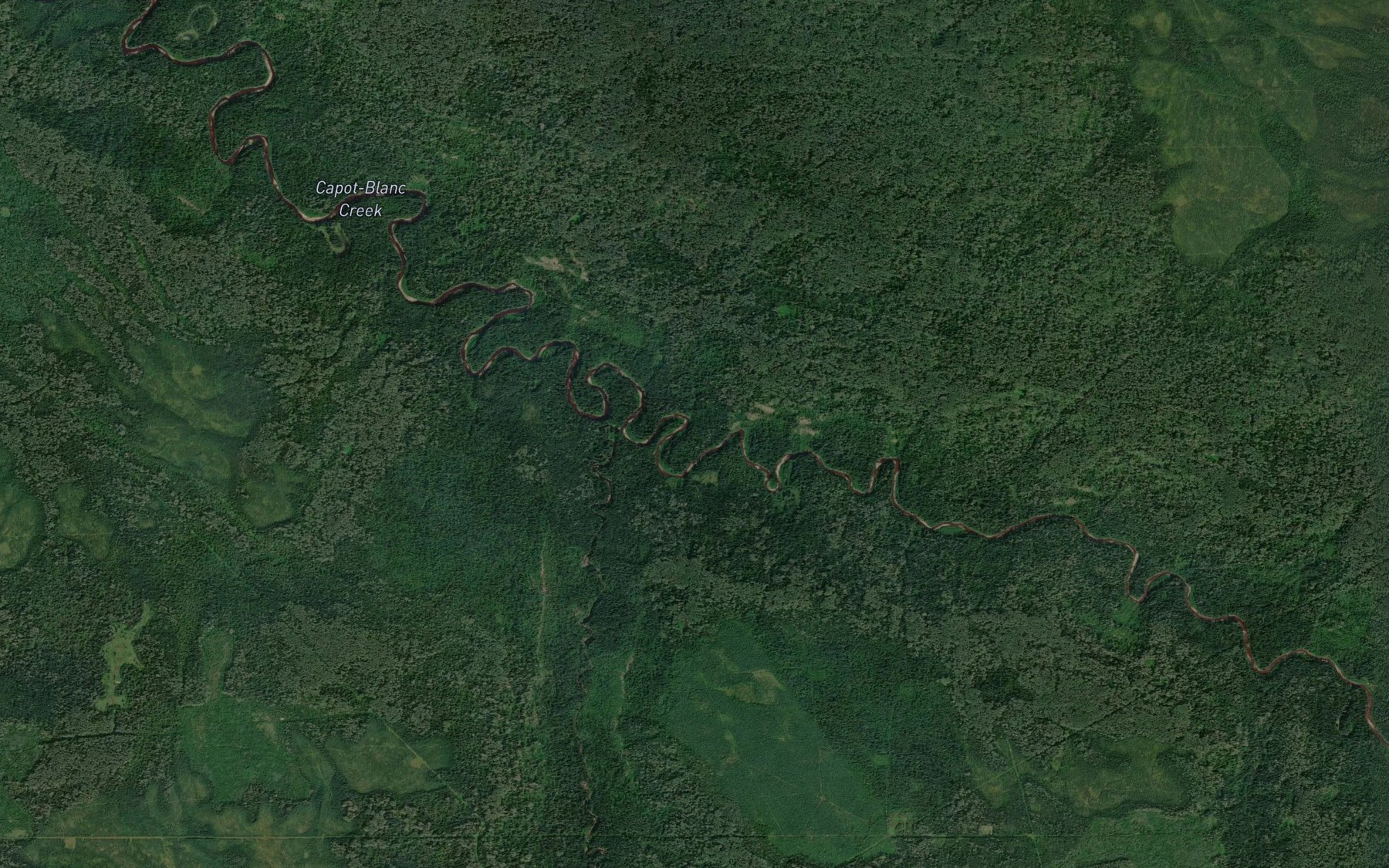 Satellite map of the Patry Creek