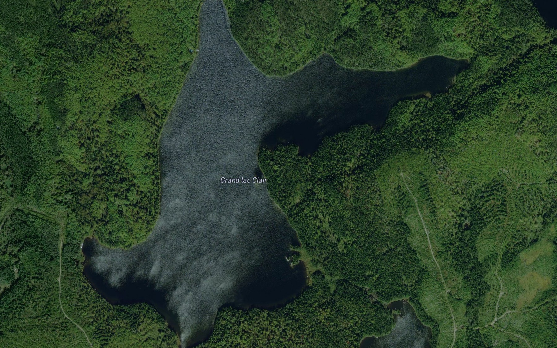 Satellite map of the Grand lac Clair