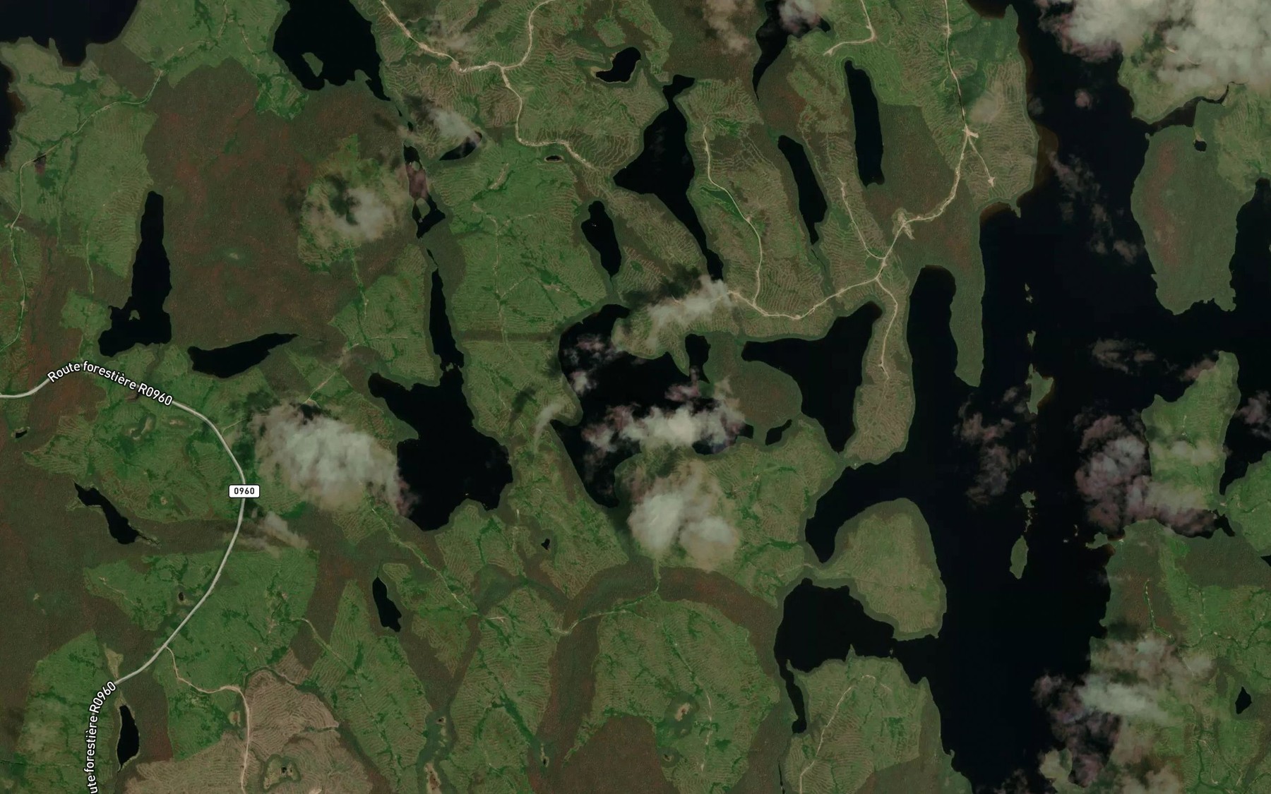 Satellite map of the Lac Georges-Sainte-Marie